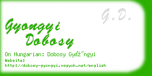 gyongyi dobosy business card